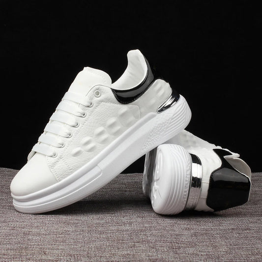 Luxury Men Shoes Couple White Shoes Men's Sports Casual Shoes Breathable Heightening Ladies Sneakers Skateboard/Tennis Shoes eprolo