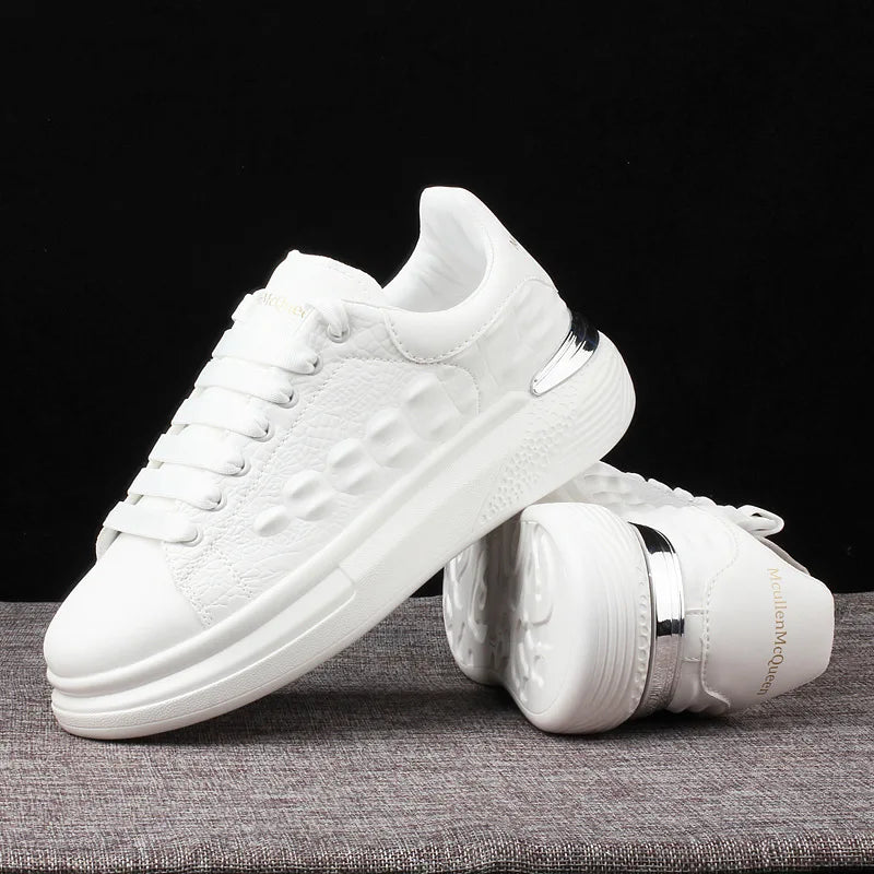 Luxury Men Shoes Couple White Shoes Men's Sports Casual Shoes Breathable Heightening Ladies Sneakers Skateboard/Tennis Shoes eprolo
