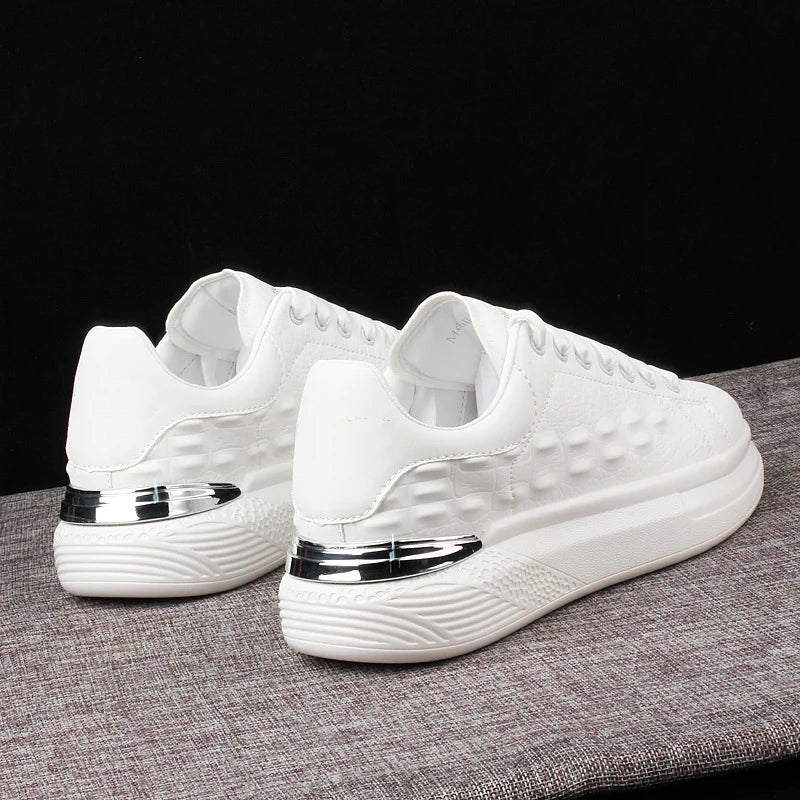 Luxury Men Shoes Couple White Shoes Men's Sports Casual Shoes Breathable Heightening Ladies Sneakers Skateboard/Tennis Shoes eprolo