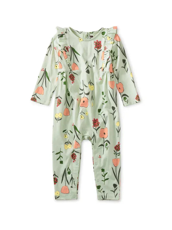 Floral Print Ruffled Sleeve Baby Romper - Shello's Creative Boutique