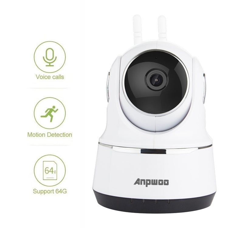 Anpwoo Guardian 2.0MP 1080P 1/3 inch CMOS HD WiFi IP Camera, Support Motion Detection / Night Vision, Guardian White SUNSKY