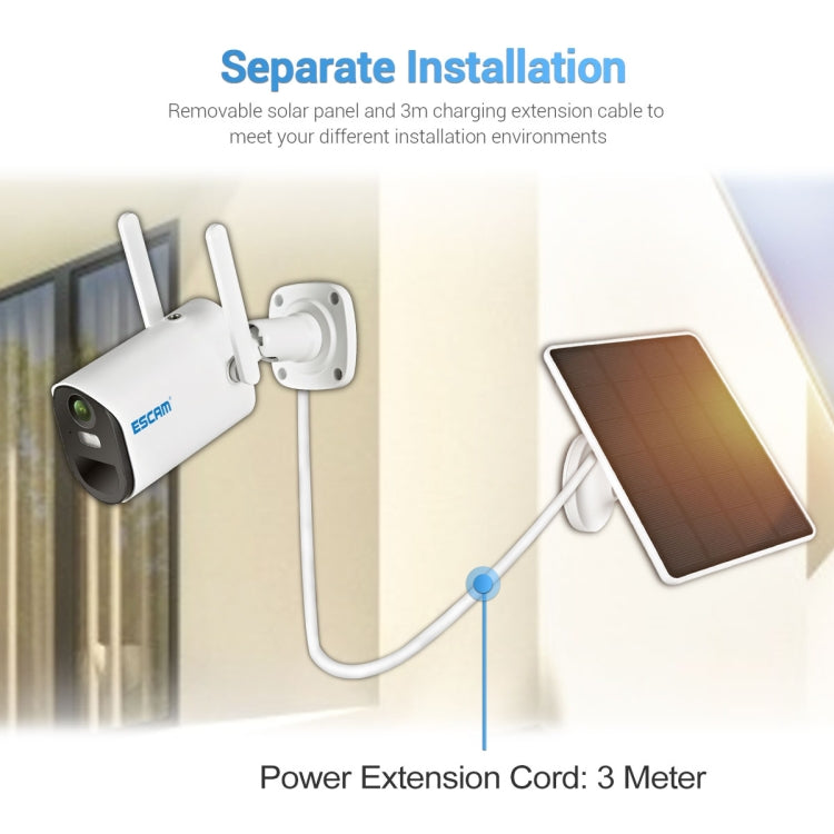 ESCAM QF290 HD 1080P WiFi Solar Panel IP Camera, Support Motion Detection / Night Vision / TF Card / Two-way Audio, QF290 SUNSKY