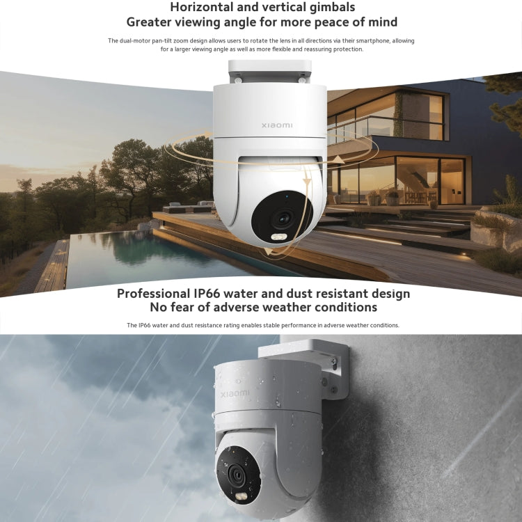 Original Xiaomi CW300 4MP Outdoor Camera IP66 Waterproof Full Color Night Vision WiFi Camera, US Plug, CW300 SUNSKY