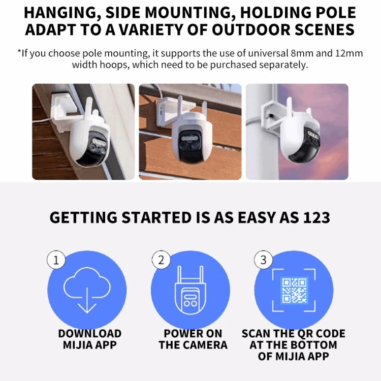 Original Xiaomi CW700S Outdoor Camera 4MP Full Color Night Vision WiFi Camera, US Plug, CW700S SUNSKY