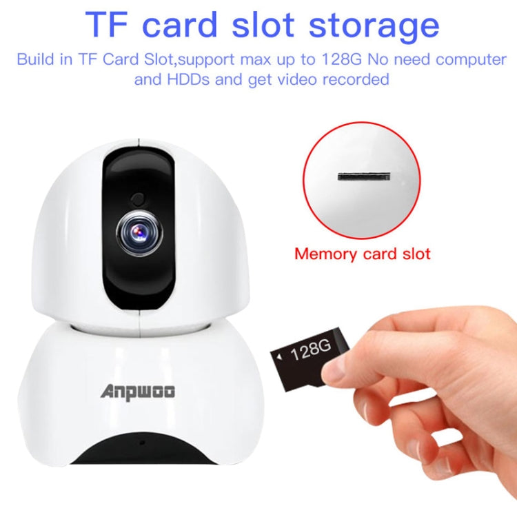 Anpwoo-YT003 2.0 Mega 3.6mm Lens Wide Angle 1080P Smart WIFI Monitor Camera , Support Night Vision & TF Card Expansion Storage, EU Plug, YT003 SUNSKY