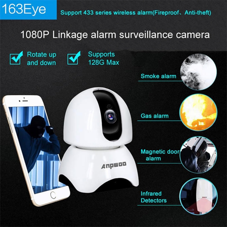 Anpwoo-YT003 2.0 Mega 3.6mm Lens Wide Angle 1080P Smart WIFI Monitor Camera , Support Night Vision & TF Card Expansion Storage, EU Plug, YT003 SUNSKY