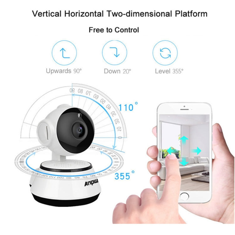 Anpwoo YT001 720P HD WiFi IP Camera with 6 PCS Infrared LEDs, Support Motion Detection & Night Vision & TF Card(Max 64GB), YT001 SUNSKY