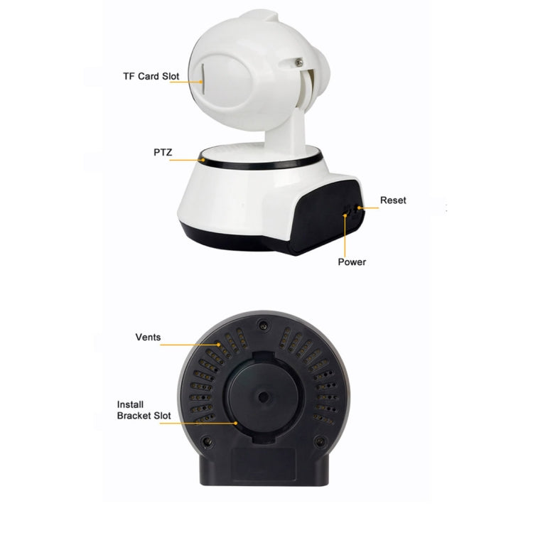 Anpwoo YT001 720P HD WiFi IP Camera with 6 PCS Infrared LEDs, Support Motion Detection & Night Vision & TF Card(Max 64GB), YT001 SUNSKY