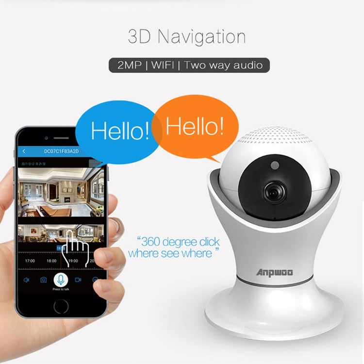 Anpwoo Hercules GM8135+SC2145 1080P HD WiFi IP Camera, Support Motion Detection & Infrared Night Vision & TF Card(Max 128GB), Hercules SUNSKY