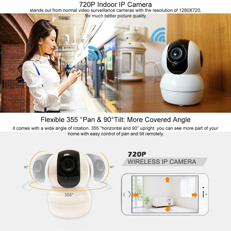 Anpwoo YT006 720P HD WiFi IP Camera, Support Motion Detection & Infrared Night Vision & SD Card(Max 32GB), YT006 SUNSKY