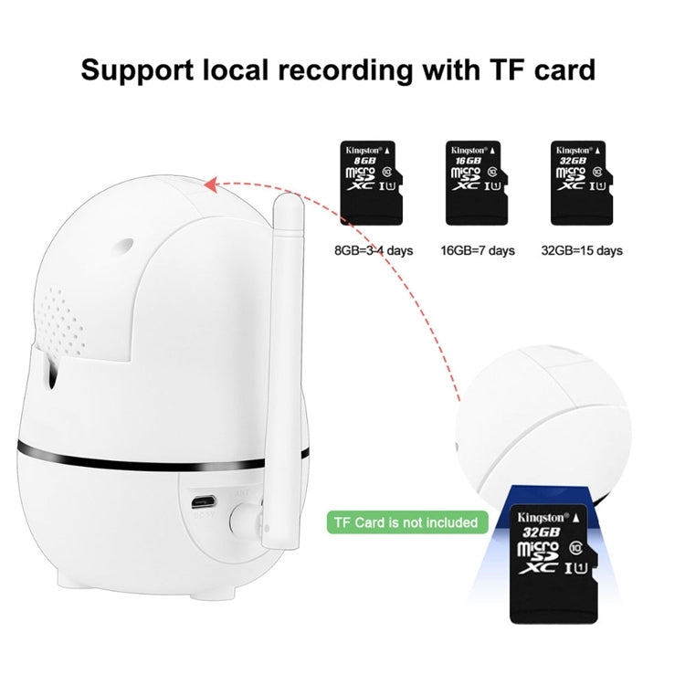 Anpwoo YT008 720P HD WiFi IP Camera, Support Motion Detection & Infrared Night Vision & SD Card(Max 32GB), YT008 SUNSKY