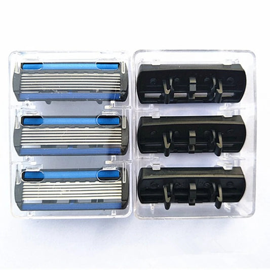 7pcs/set 1 Machine +6 Blades Best Shaving for Men's Replaceable Razor Blades eprolo