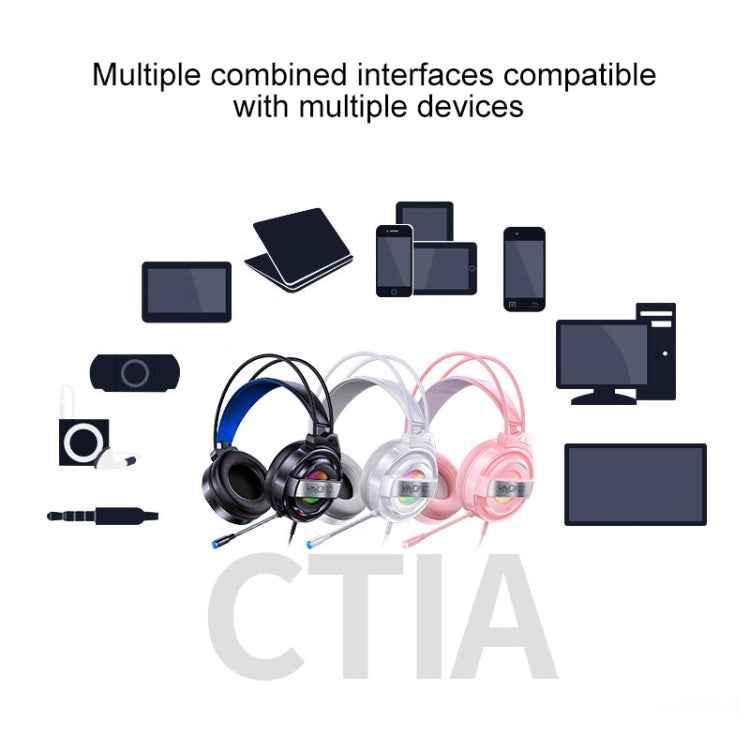 YINDIAO Q3 USB Wired E-sports Gaming Headset with Mic & RGB Light, Cable Length: 1.67m - Shello's Creative Boutique