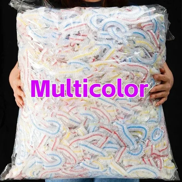Plastic Disposable Food Cover Storage Bags Kitchen Colorful Elastic Wrap Food Covers Fresh-keeping Lid Plate Nylon Packaging Bag eprolo
