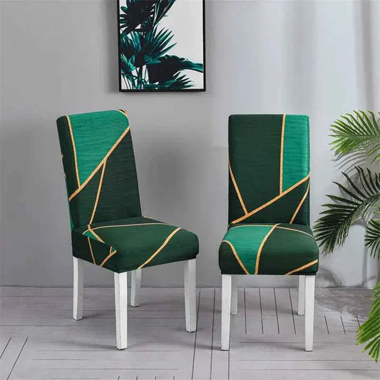 Spandex Dining Chair Covers - Printed Elastic Seat Covers - Shello's Creative Boutique