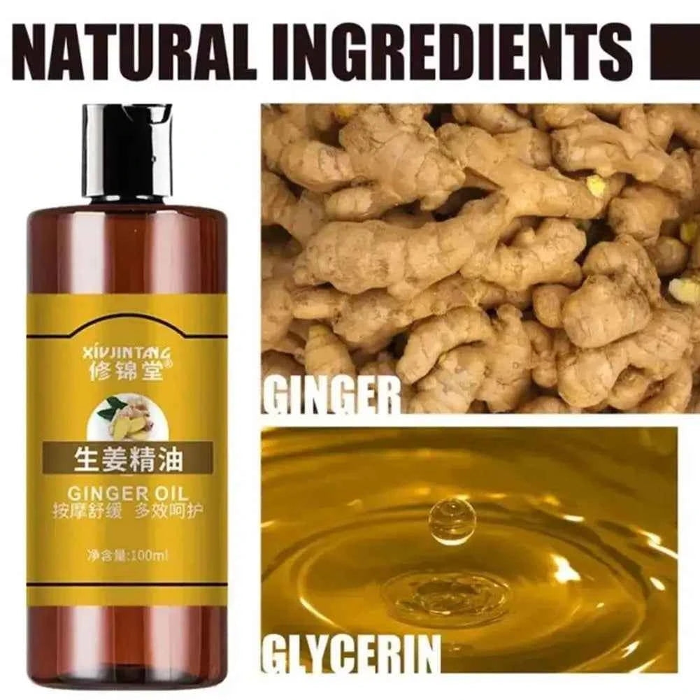 Ginger Essential Oil Massage Moisturizing Hydrating Pure Plant Oil Body Relax Therapy SPA For Body Skin Care Ginger Oil