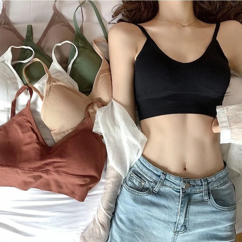 ZXYOUPING Kit 4 Seamless Bra Set – Sexy Beautiful Back Cotton-Blend Wireless