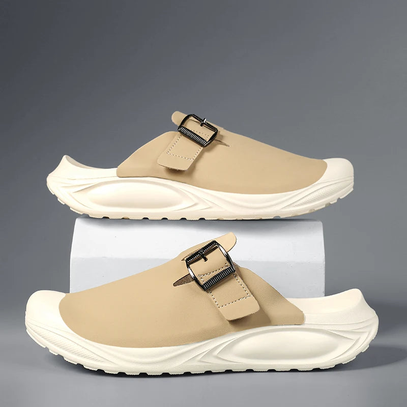 Men's Summer Sports Slippers - Anti-Slip Indoor Outdoor Sandals for Beach & Home