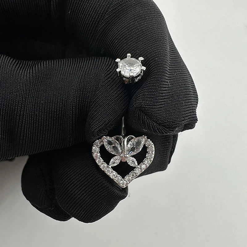 Cross Pendant Navel Ring – 316 Stainless Steel Bar