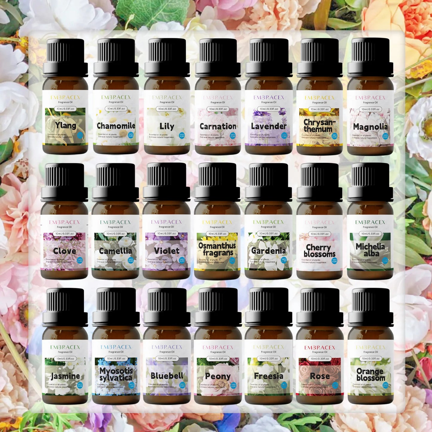 10ml Orange blossom Essential Oils Floral Perfume Oil Flower Fragance Skincare Perfumes Women Body Massage Oil Gifts - Shello's Creative Boutique