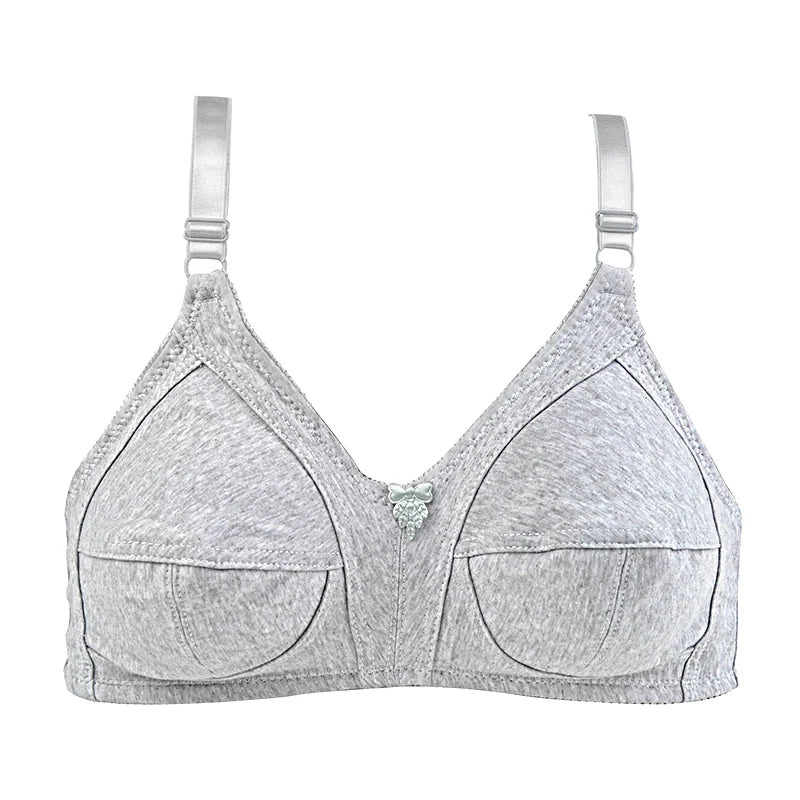 KING'S FAITH 2024 New Arrival Wireless Push-Up Bra – Cotton Thin Brassiere for Women, Big Size 46CD–48C