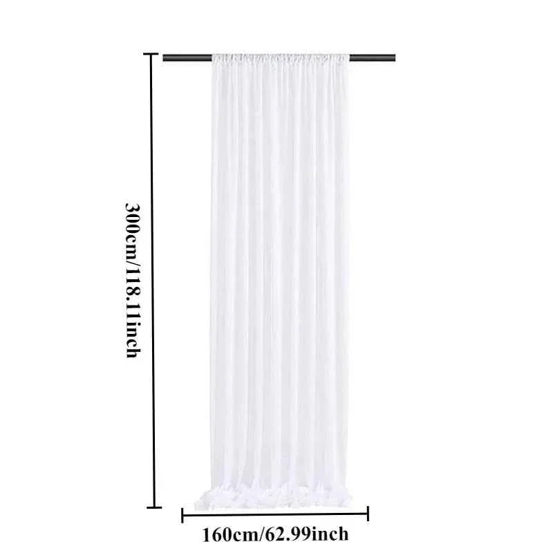 White Sheer Tulle Curtains - Elegant Window Drapes for Living Room & Bedroom - Shello's Creative Boutique