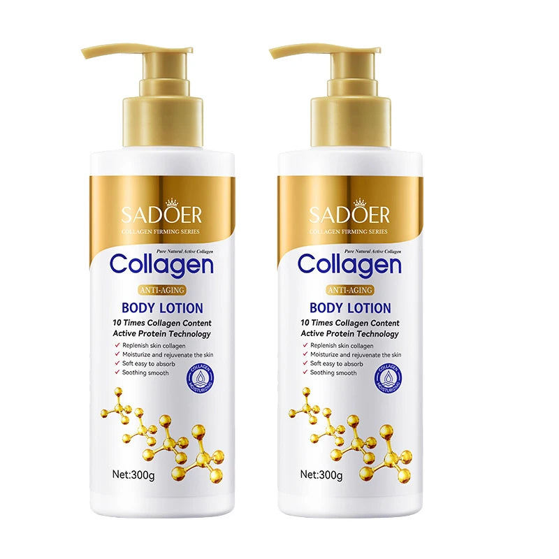 Collagen Body Lotion for Firming & Hydration - Intense Moisturizer Anti-Aging Skin for Dry, Sagging Skin, Nourishment 300g/pc - Shello's Creative Boutique
