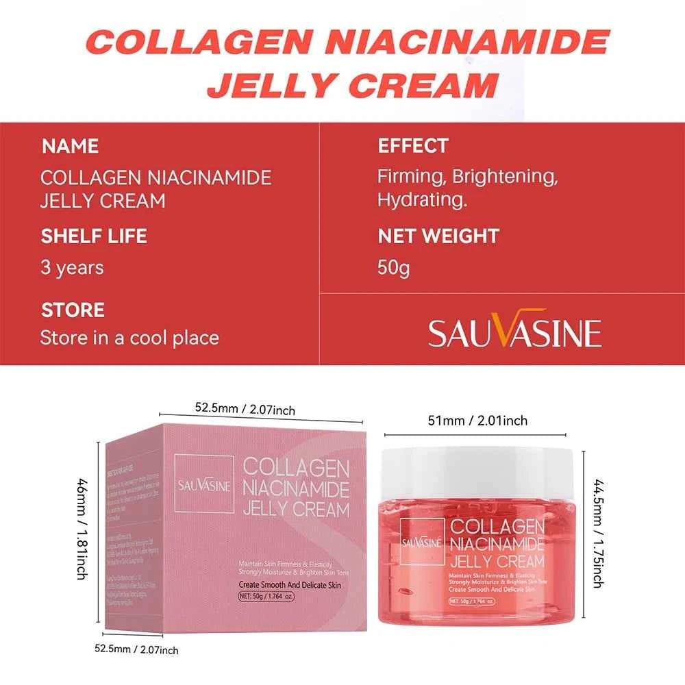 24h Glow & Lifted Collagen Jelly Cream Niacinamide And Hydrolyzed Collagen Strengthen The Skin Barrier And Moisturize The Skin