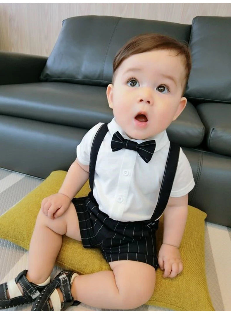 Kids Boys Clothing Sets Baby Tee Shirt + Overalls Pants Infant Toddler Children Wears T-shirt + Shorts Outfits Suits 1-4 Years Shello's Creative Boutique