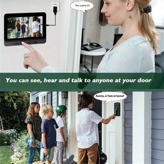 WiFi Video Doorbell Camera Bundle with HD Night Vision, Motion Detection & Cloud Storage
