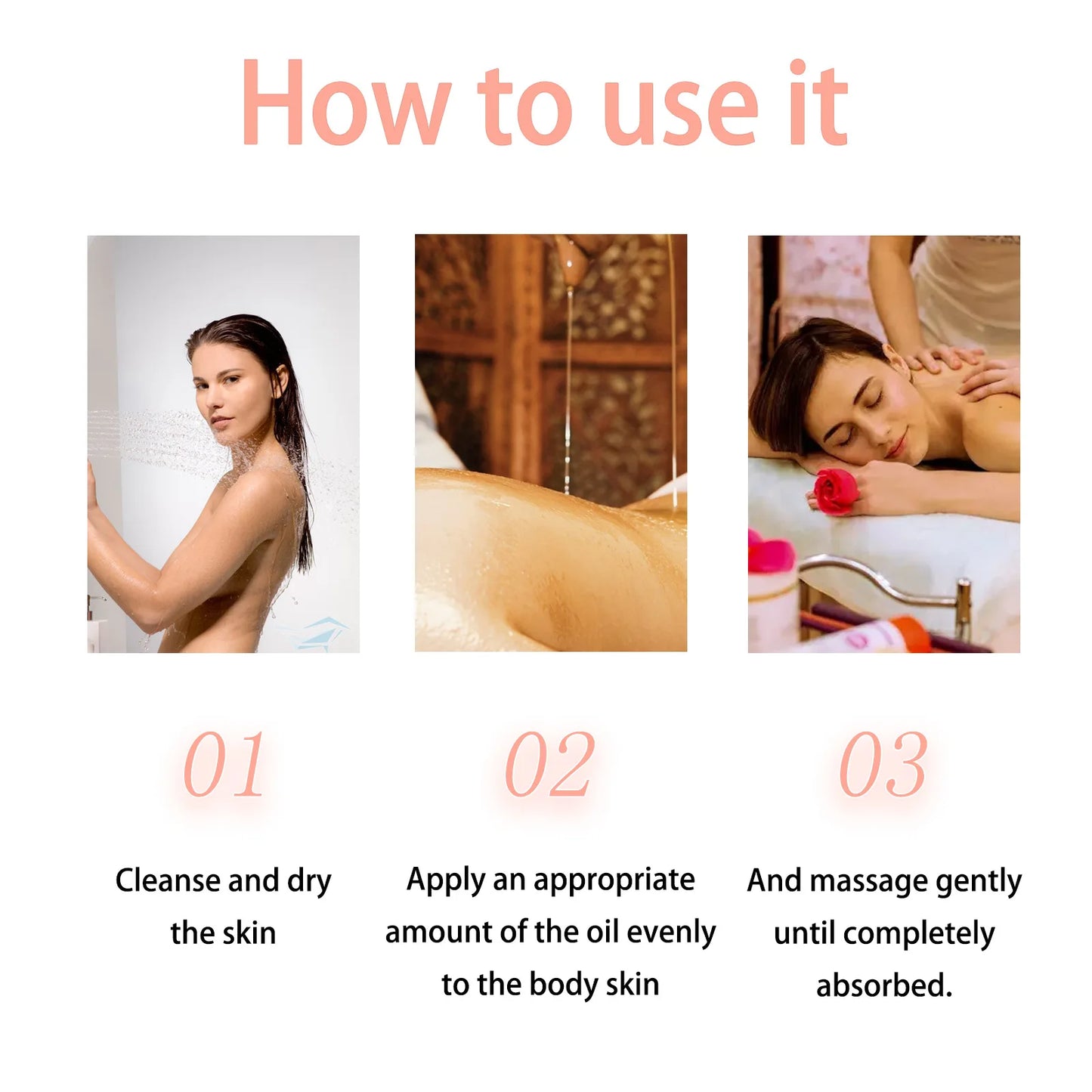 OceAura Peach Body Oil – 4 Oz Moisturizing & Tightening Massage Elixir - Shello's Creative Boutique