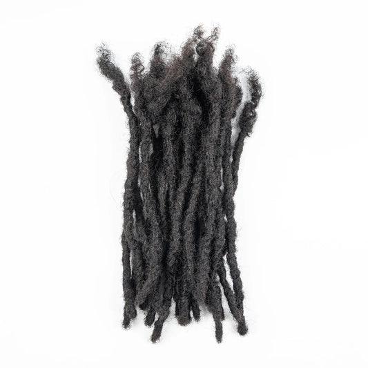 Loc Extension Human Hair 0.6cm Width 8inch 50 Strands Handmade Dreadlock Inter Extension Human Hair for Women/Men/Kids - Shello's Creative Boutique