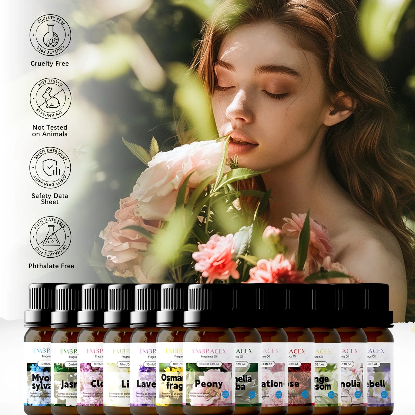 10ml Orange blossom Essential Oils Floral Perfume Oil Flower Fragance Skincare Perfumes Women Body Massage Oil Gifts - Shello's Creative Boutique