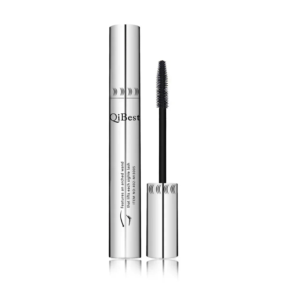 Qibest Silver Tube Mascara Waterproof Long & Curling Black Eyelashes Easy Removal No Dizziness Everlastingly Lasting - Shello's Creative Boutique