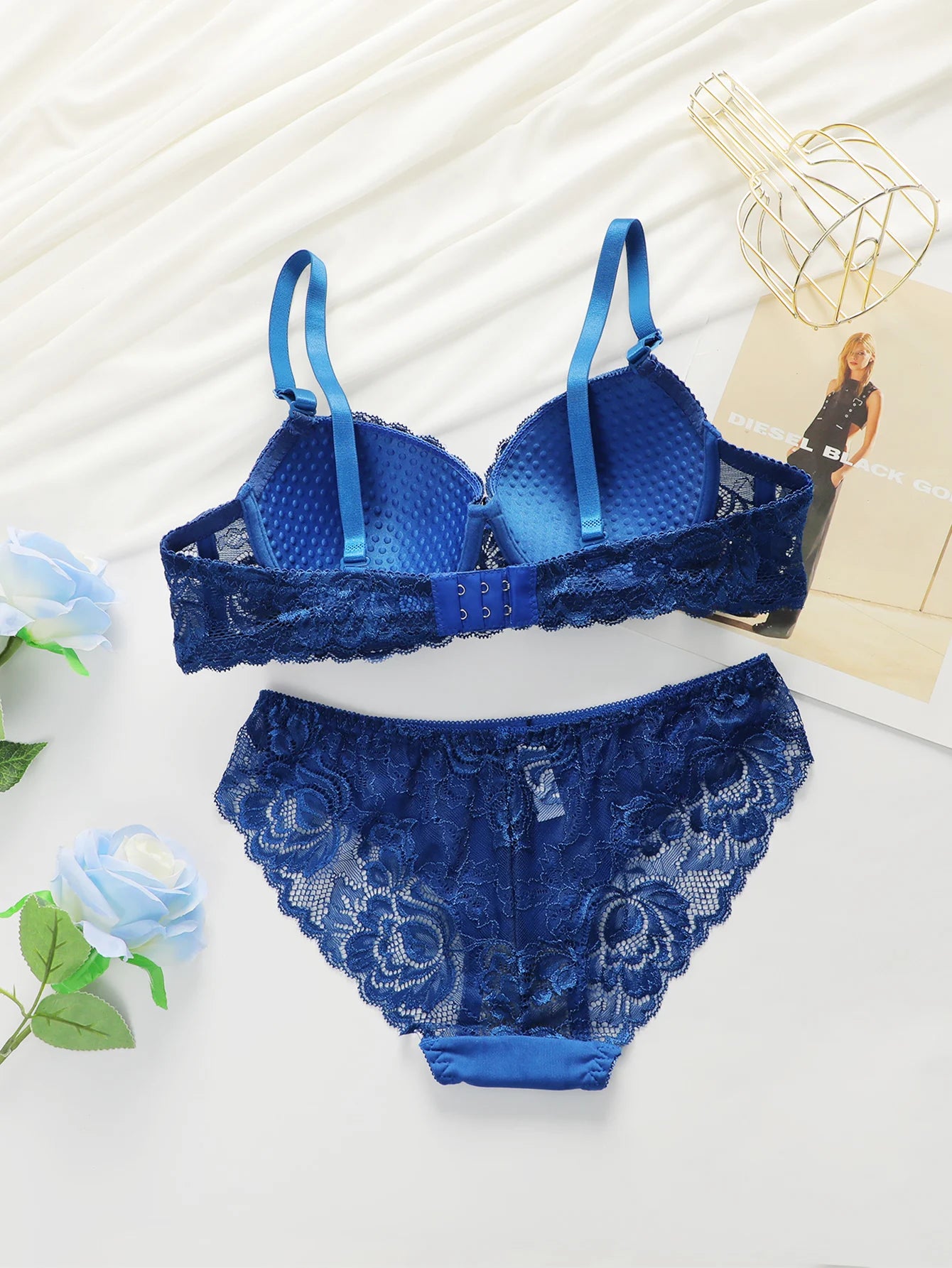 Beauty Back Lace Push-Up Bra & Panty Set – Sculpted Elegance by Viomisha