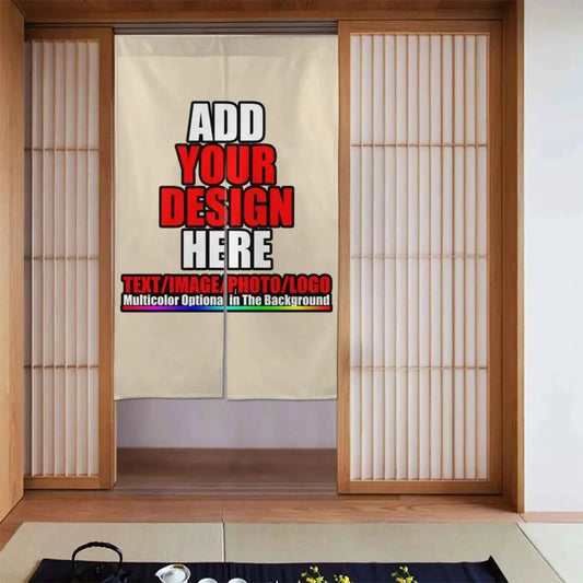 Personalised Door Curtain - Custom Words & Picture Half-Curtain for Kitchen & Entrance - Shello's Creative Boutique