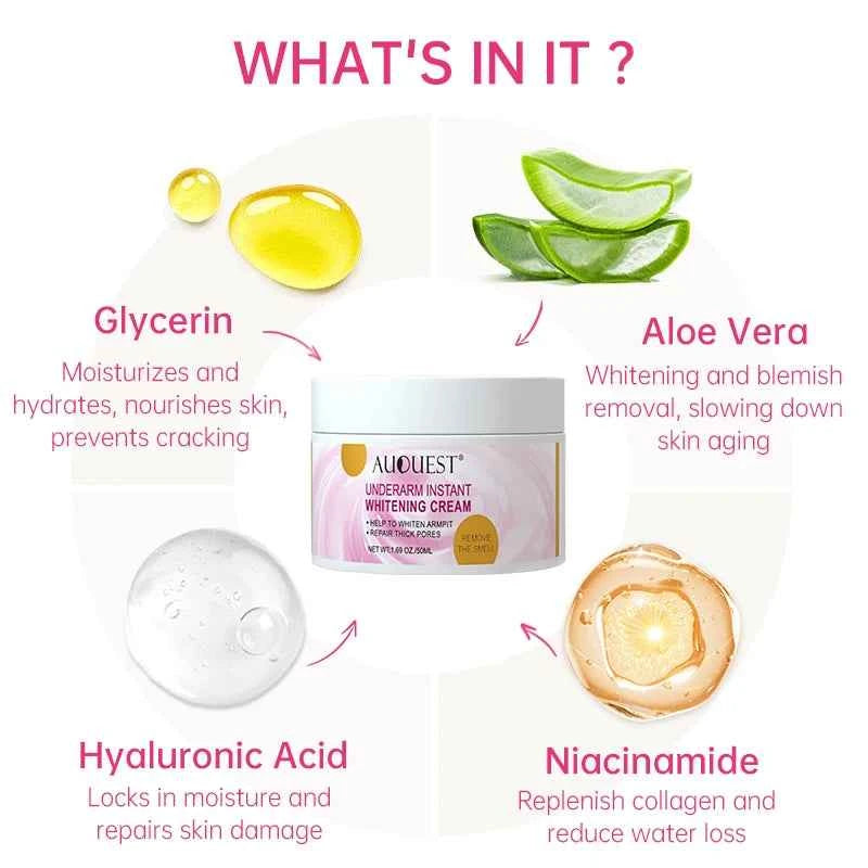 Collagen Whitening Cream Intimate Area Dark Skin Removeal Sensitive Areas Underarm Inner Thigh Lightening Body Cream Skin Care