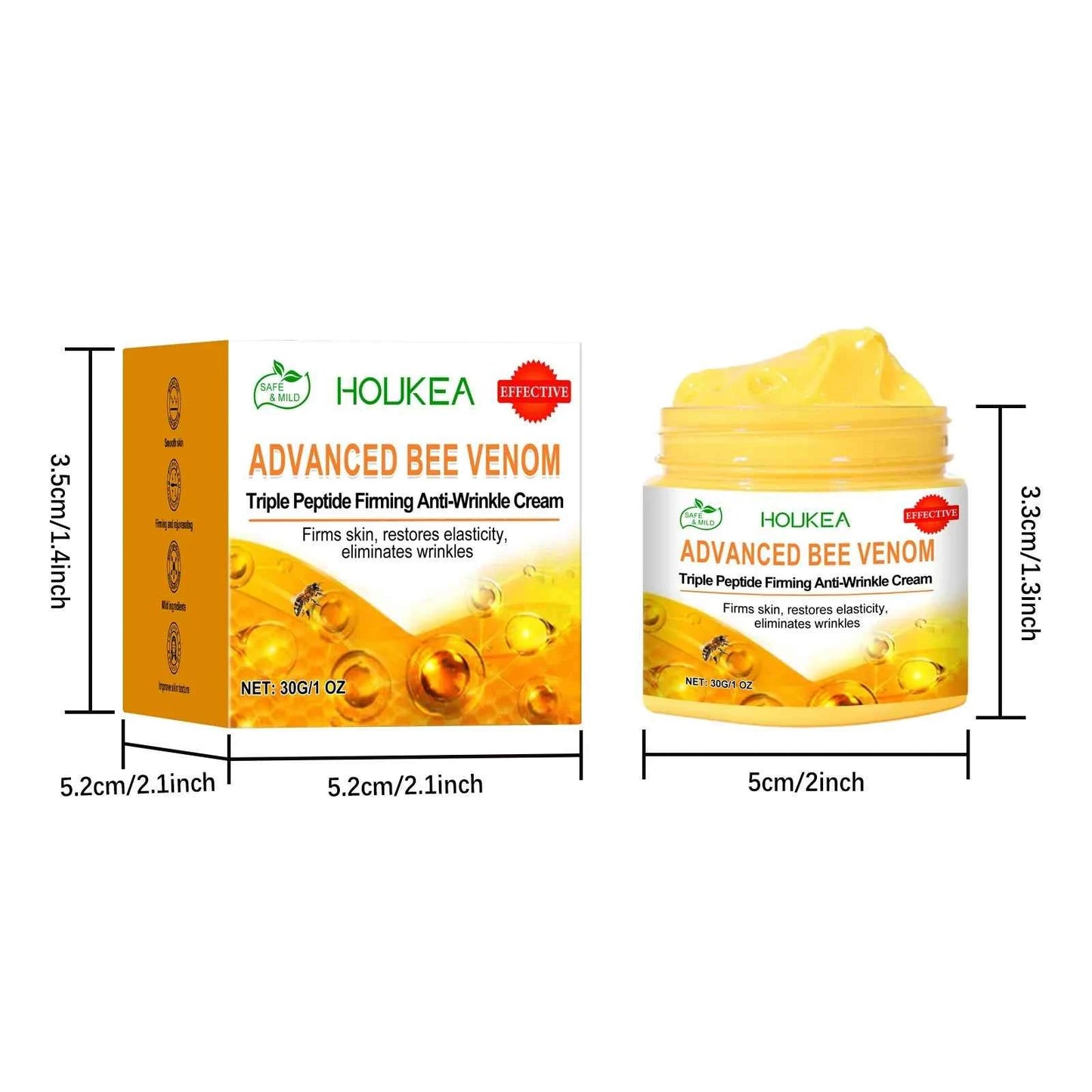 Bee Venom Body Firming Cream Improving Sagging Keep Brighten Light Weight Relax Muscle Improve Elasticity Body Cream Moisturizer