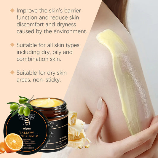 Tallow Honey Cream Glow Hydrating Skin Improve Elasticity Soft Bleaching Improve Dullness Firming Face Body Moisturizer Lotion - Shello's Creative Boutique
