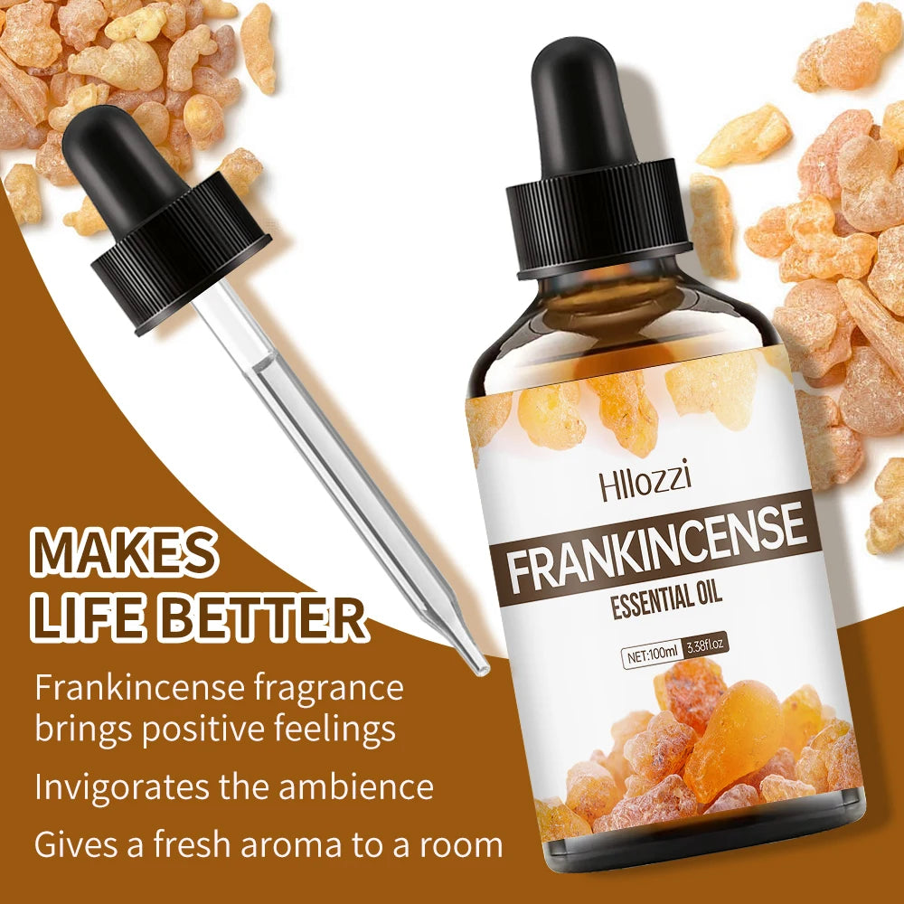 Hllozzi Frankincense Plant Essential Oil – Pure, Hydrating Face & Body Massage Elixir (100ml) - Shello's Creative Boutique