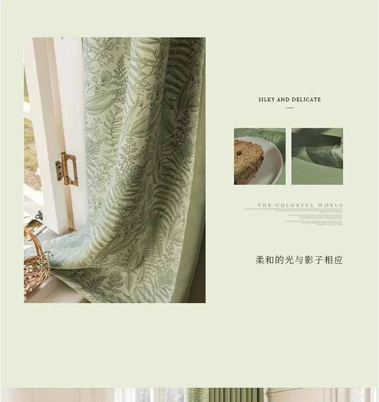 Custom Size French Spliced curtains for Living Room Bedroom Light Luxury Blackout Curtains Thickened Chenille White Tulle