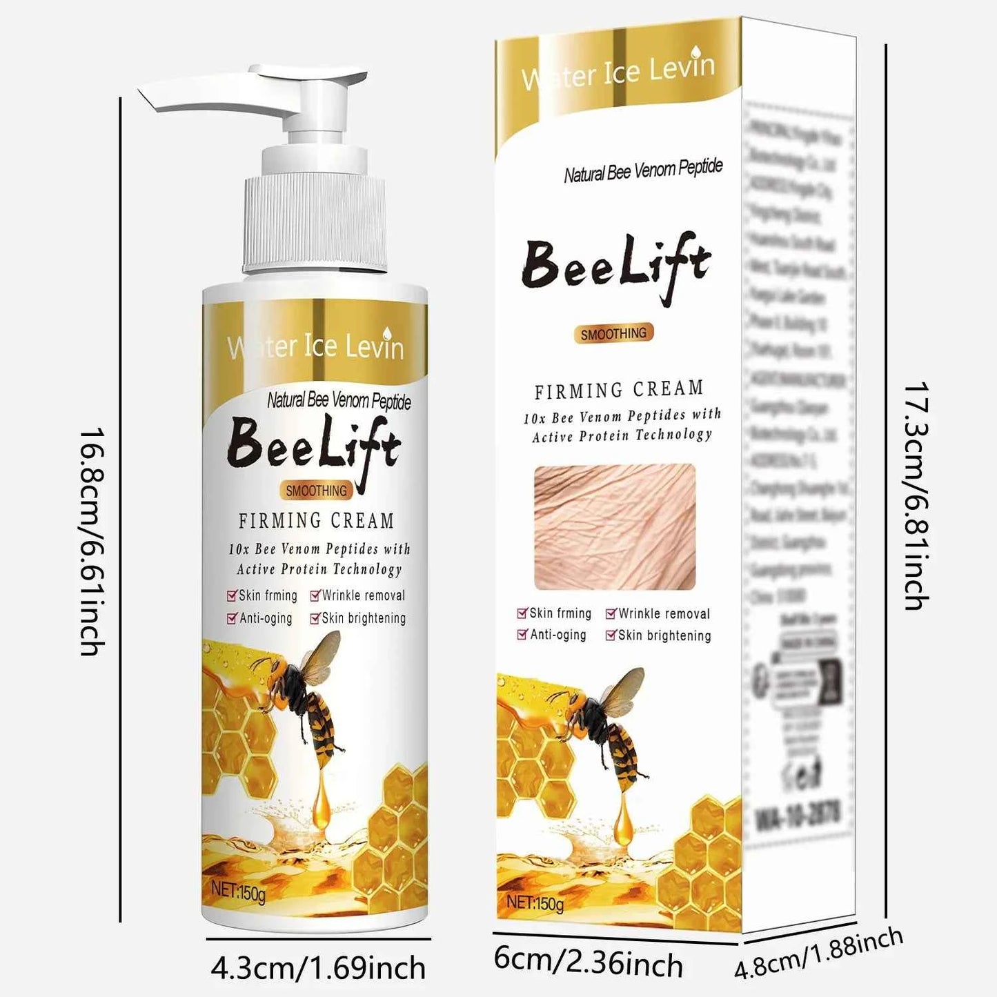 Bee Lifting Firming Cream - Skin Firming Cream - Reduces Fine Lines - Use Natural Collagen to Enhance and Moisturize the Skin