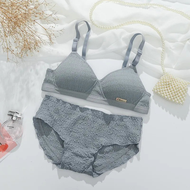 YSANSCA Women’s Seamless Sport Lingerie Set – Wire-Free Push-Up Bralette & Sexy Low Waist Panties