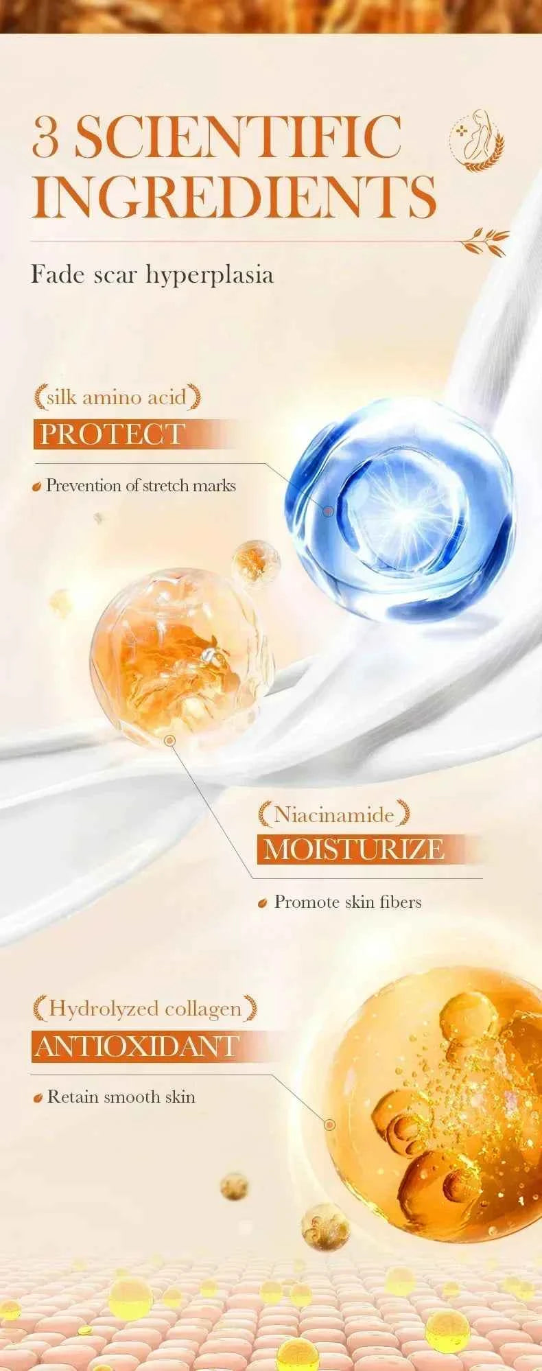 Maternity Stretch Mark Permanent Removal cream Brighten Anti-Winkle Smooth Repair Firming Restore Skin Elasticity Body Skin Care