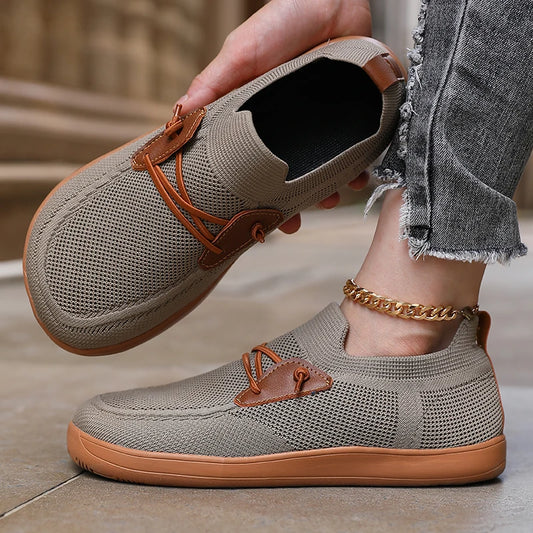 Women's Wide Footed Barefoot Sneakers - Minimalist Mesh Zero Drop Shoes