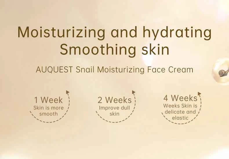 AUQUEST Snail Collagen Face Cream Whitening Moisturizing Anti Aging Facial Cream Skin Care Buy One Get One Free