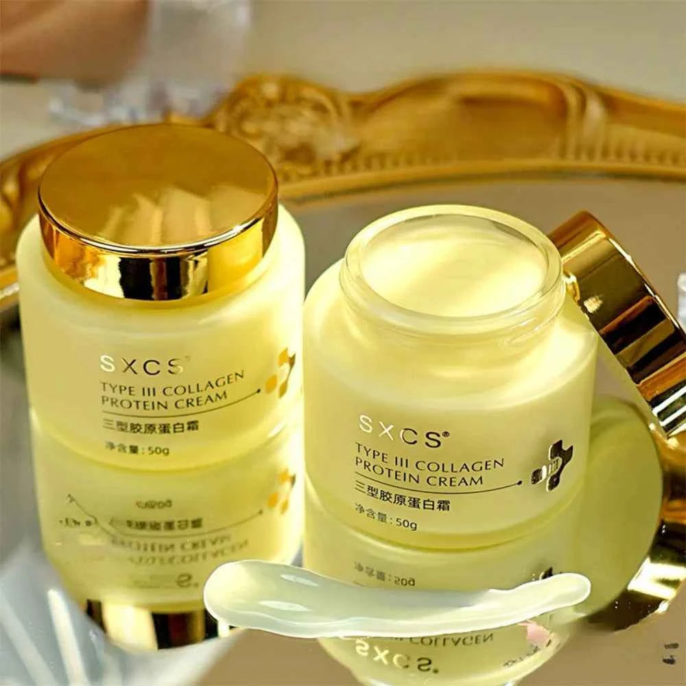 Type III Collagen Protein Cream for Face Moisturizing Lightens Fine Lines, Tightens and Brightens Skin Care Anti-Agin Firming
