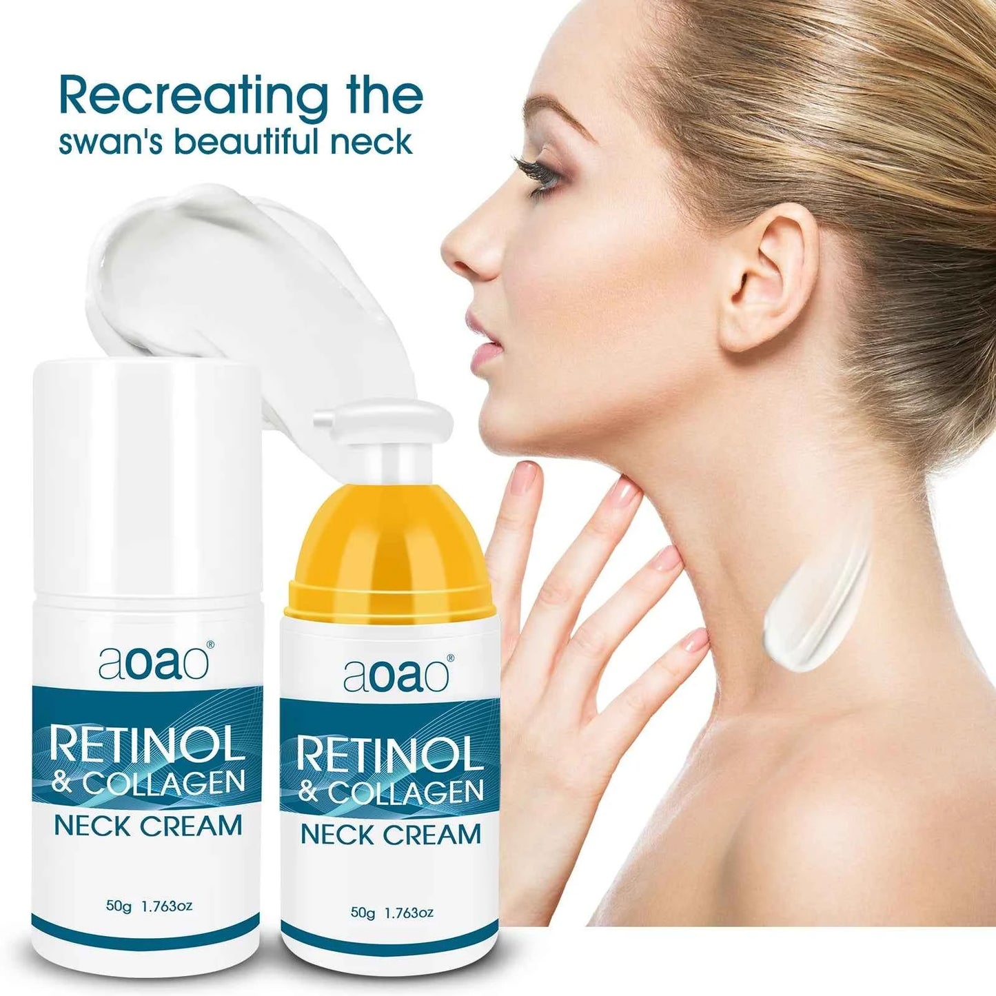 Retinol & Collagen Neck Cream - 50g | Firming, Moisturizing & Lifting | Hyaluronic Acid for All Skin Types
