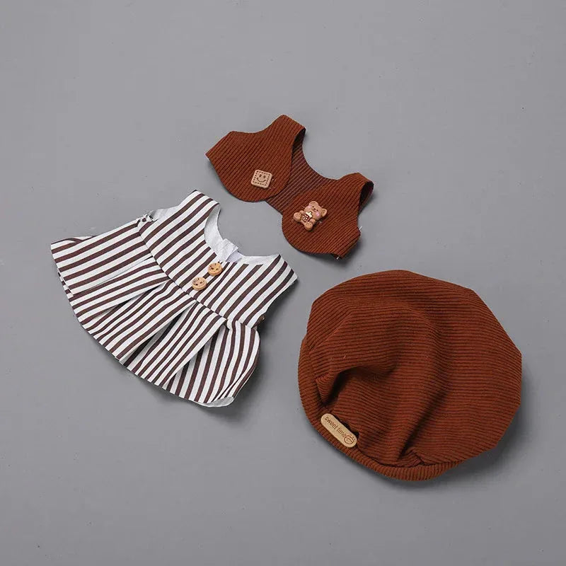 Cute Cotton Doll Dresses – 20cm Clothes for BJD, Baby Dolls & More - Shello's Creative Boutique