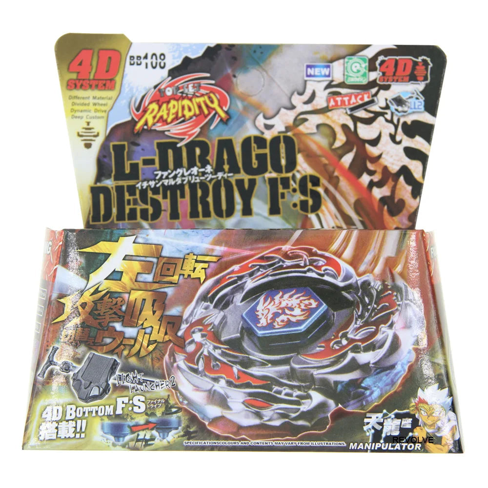 Children Toys SPINNING TOP Metal Fusion BB121B L-DRAGO GUARDIAN S130MB 4D System - STARTER SET WITH LAUNCHER Children Toys Shello's Creative Boutique